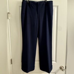Liz Claiborne Navy Audra Tailored Women’s Wide Leg Pants Size 14